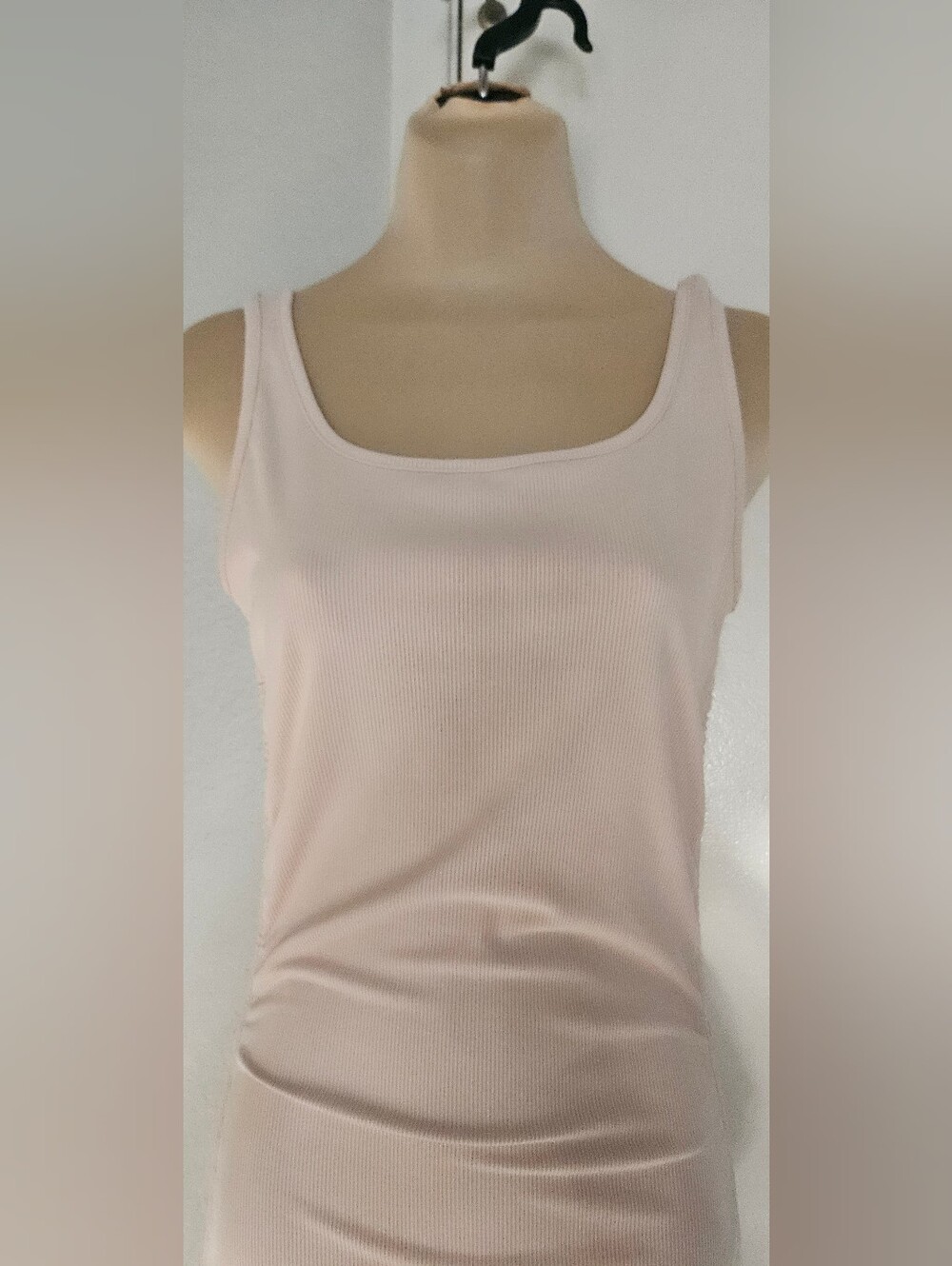 Tan Ribbed Tank Bodycon Dress - Picture 2 of 7